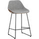 Mccoy 36.25 inch November Grey / Cinnamon Brown Counter Stool